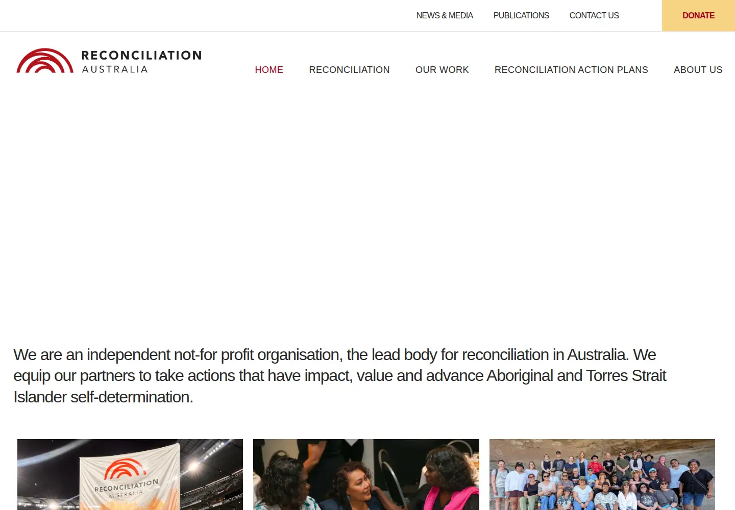 Screenshot of reconciliation.org.au