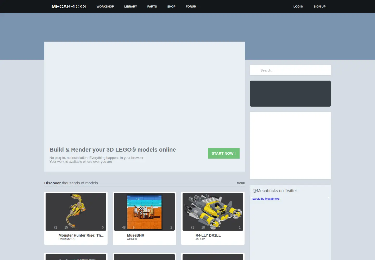 Screenshot of mecabricks.com