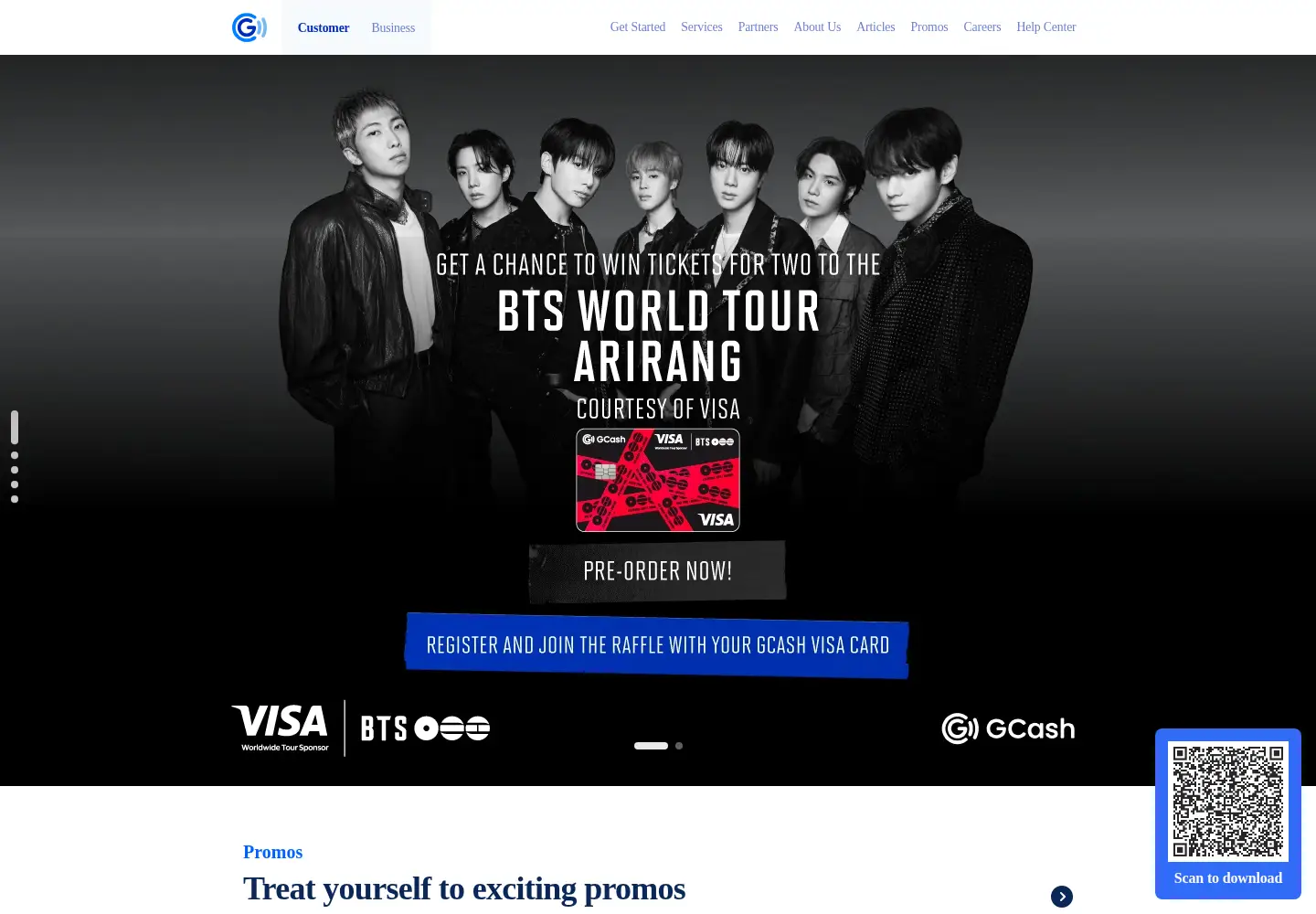 Screenshot of gcash.com