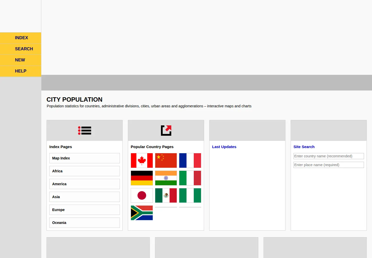 Screenshot of citypopulation.de