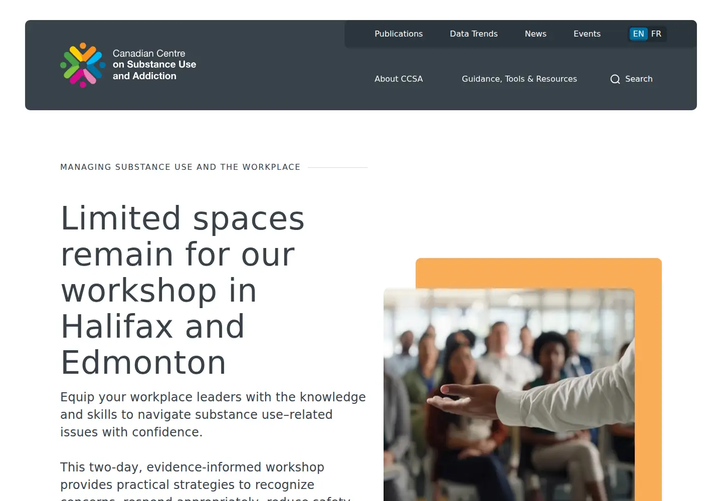 Screenshot of ccsa.ca