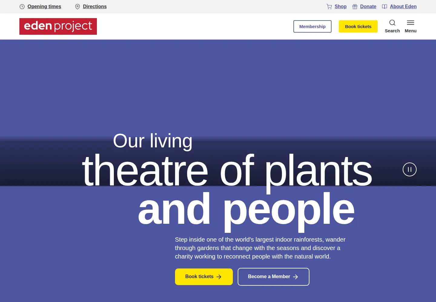 Screenshot of edenproject.com