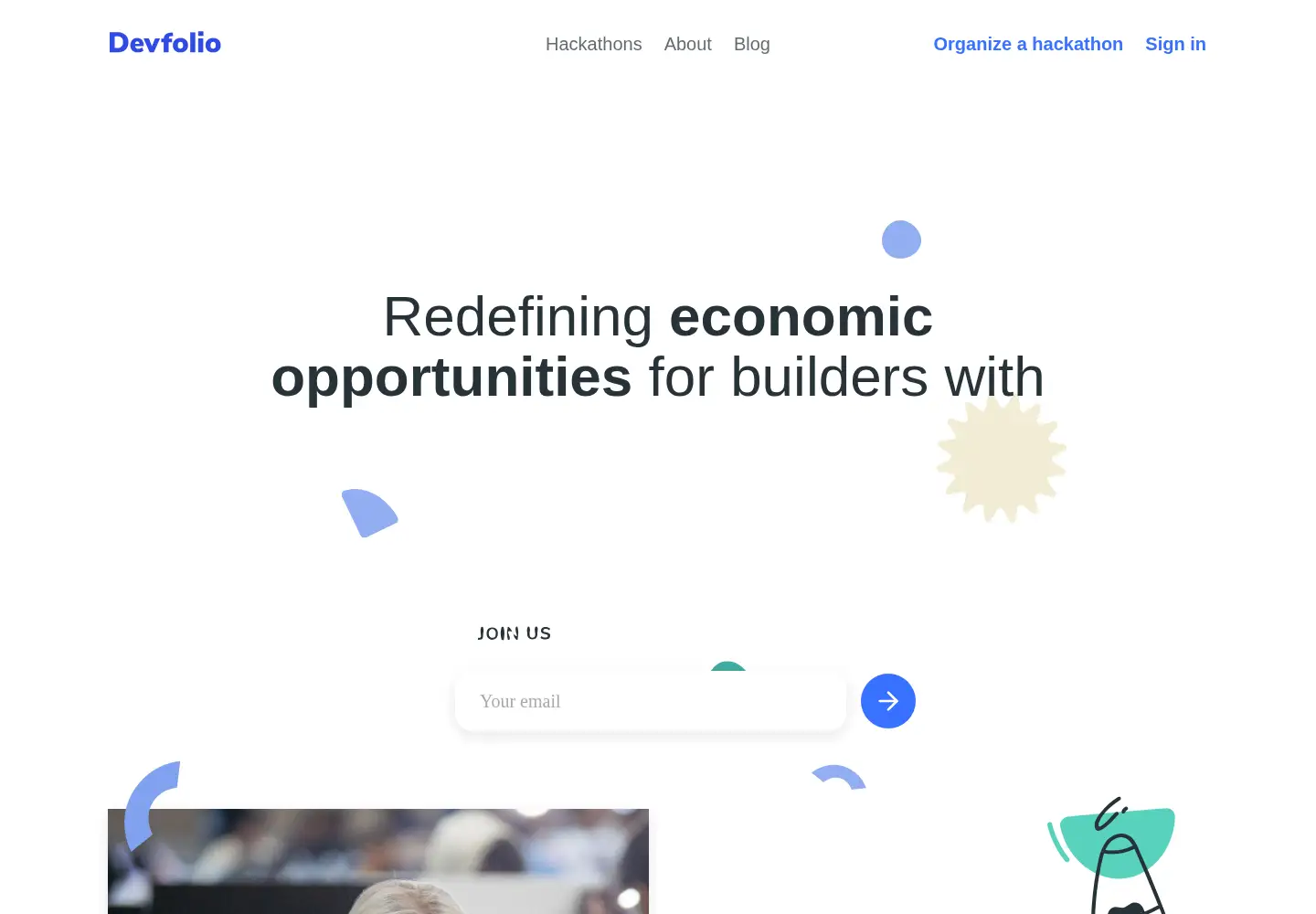 Screenshot of devfolio.co