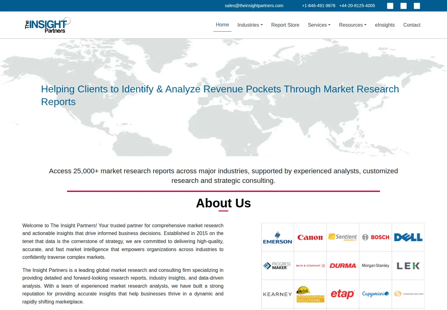 Screenshot of theinsightpartners.com