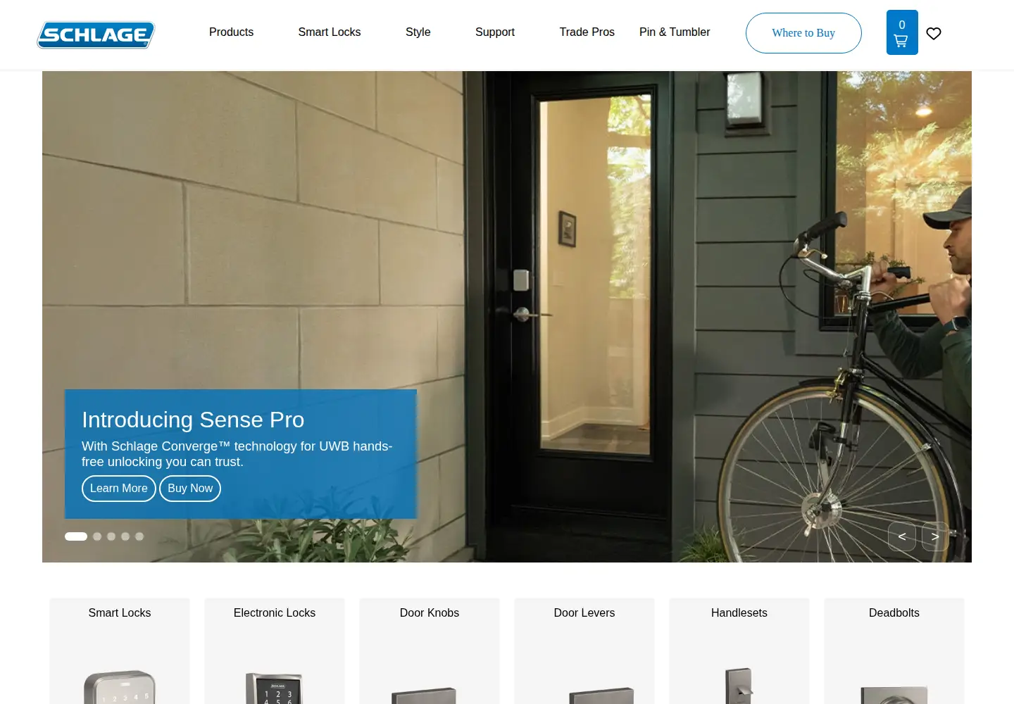 Screenshot of schlage.com