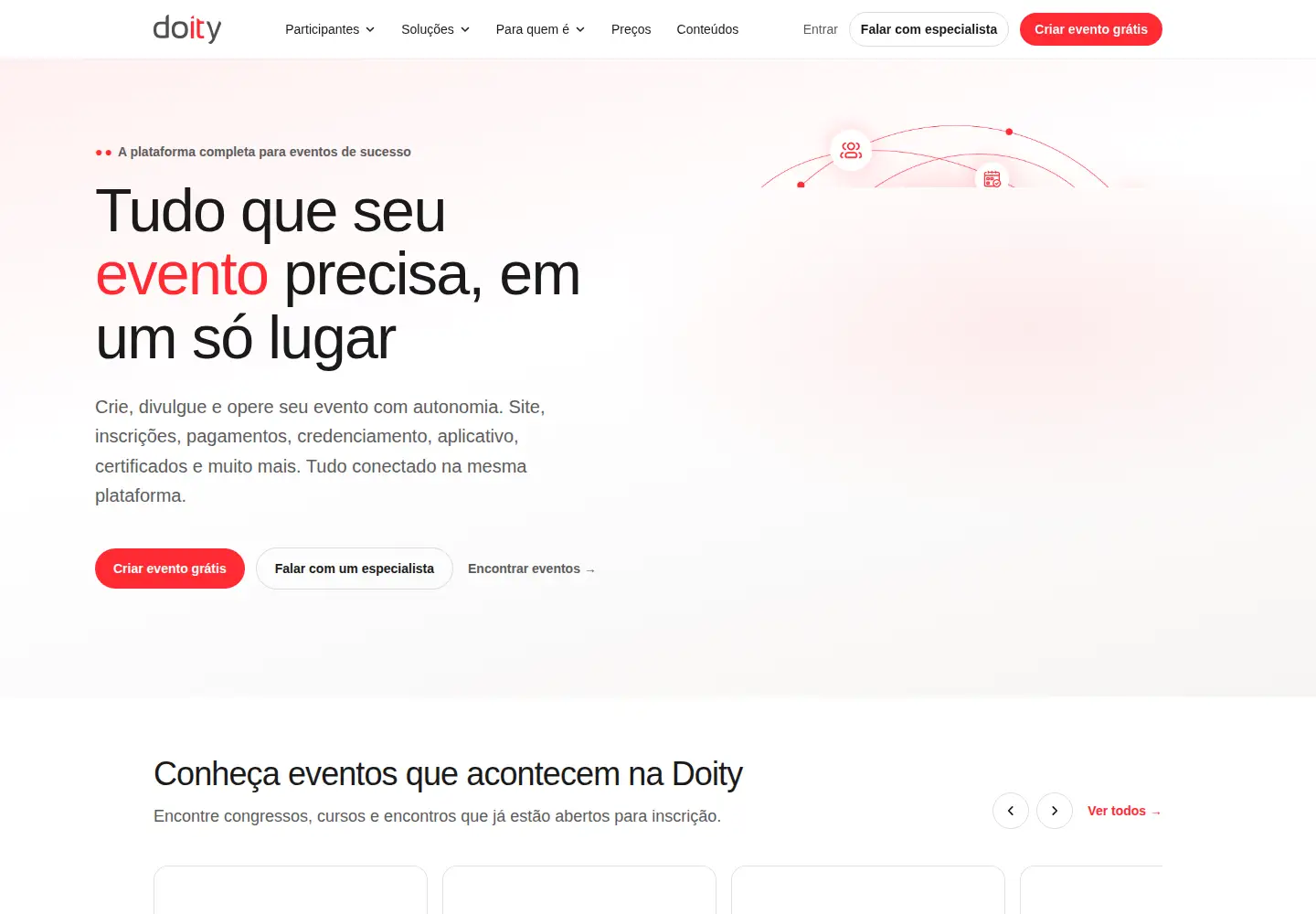Screenshot of doity.com.br