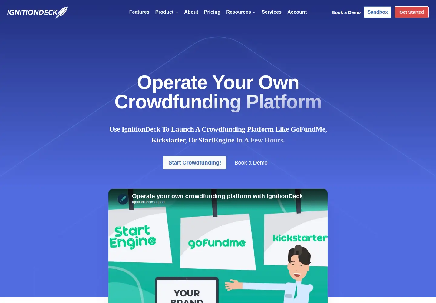Screenshot of ignitiondeck.com