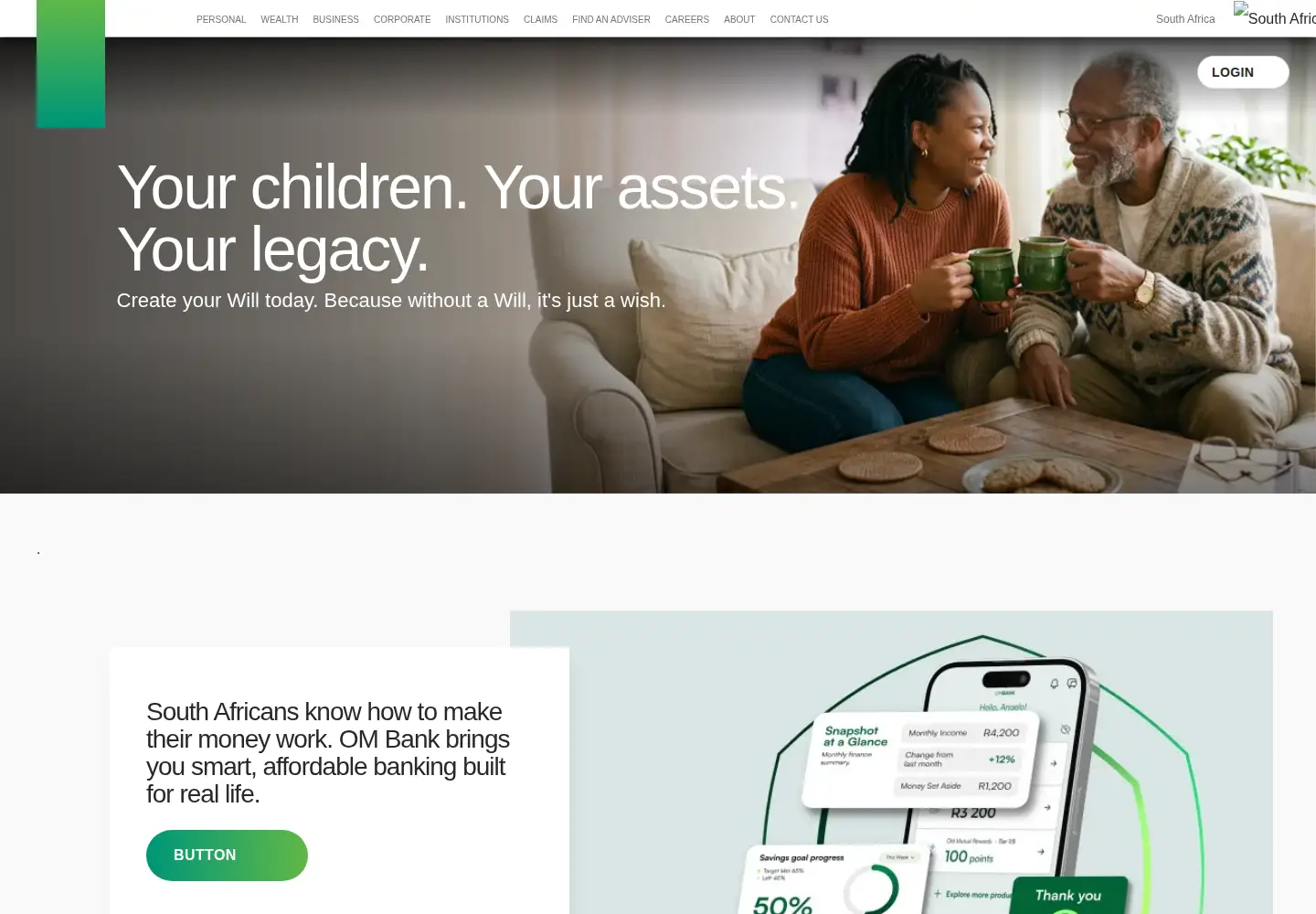 Screenshot of oldmutual.co.za
