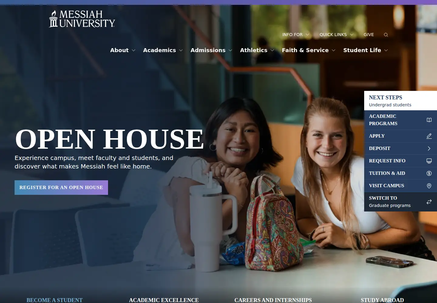 Screenshot of messiah.edu