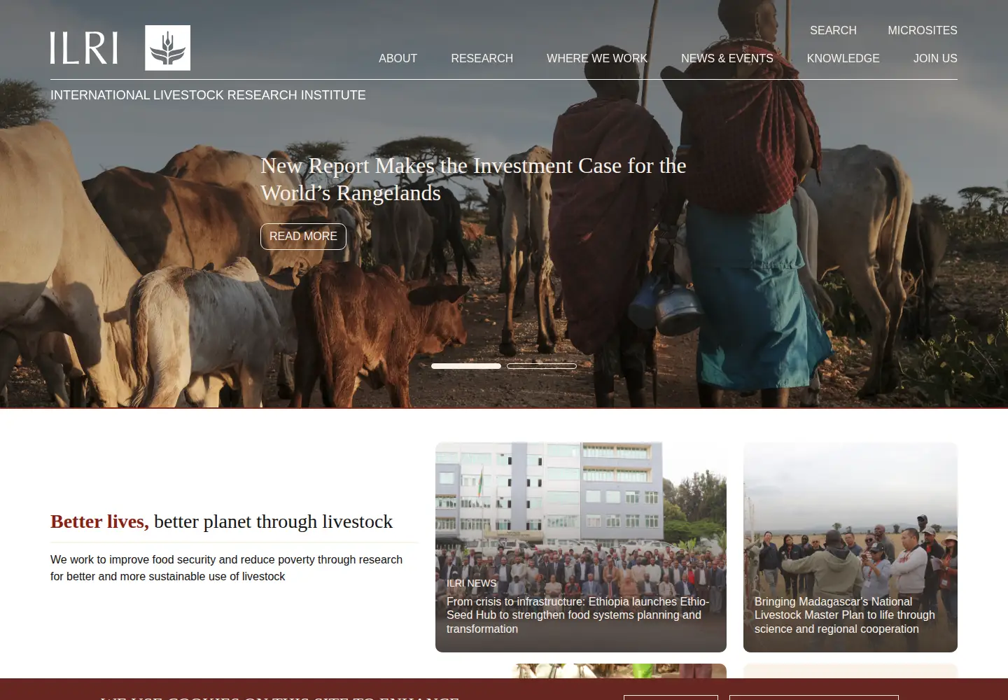 Screenshot of ilri.org