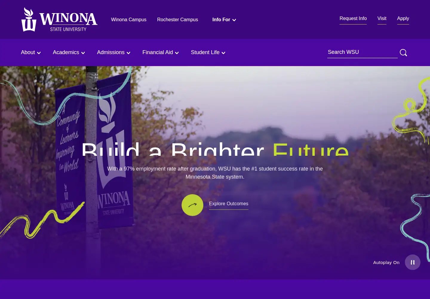 Screenshot of winona.edu