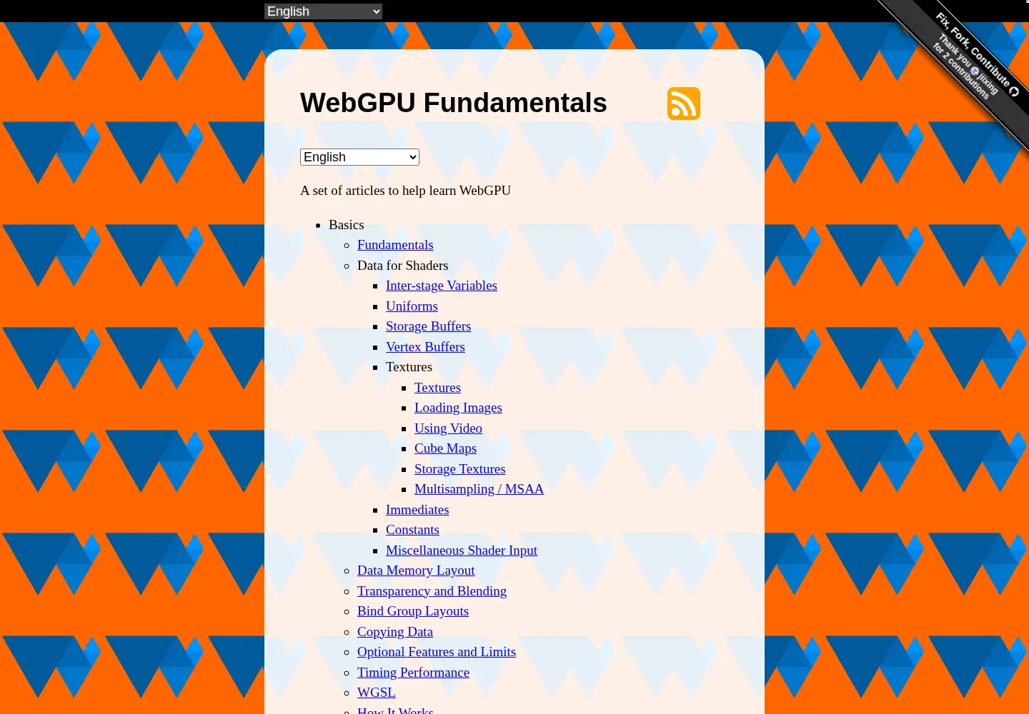 Screenshot of webgpufundamentals.org