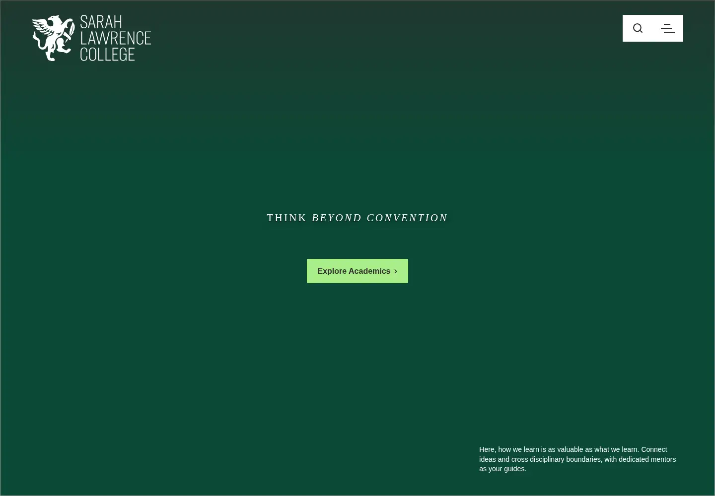 Screenshot of sarahlawrence.edu