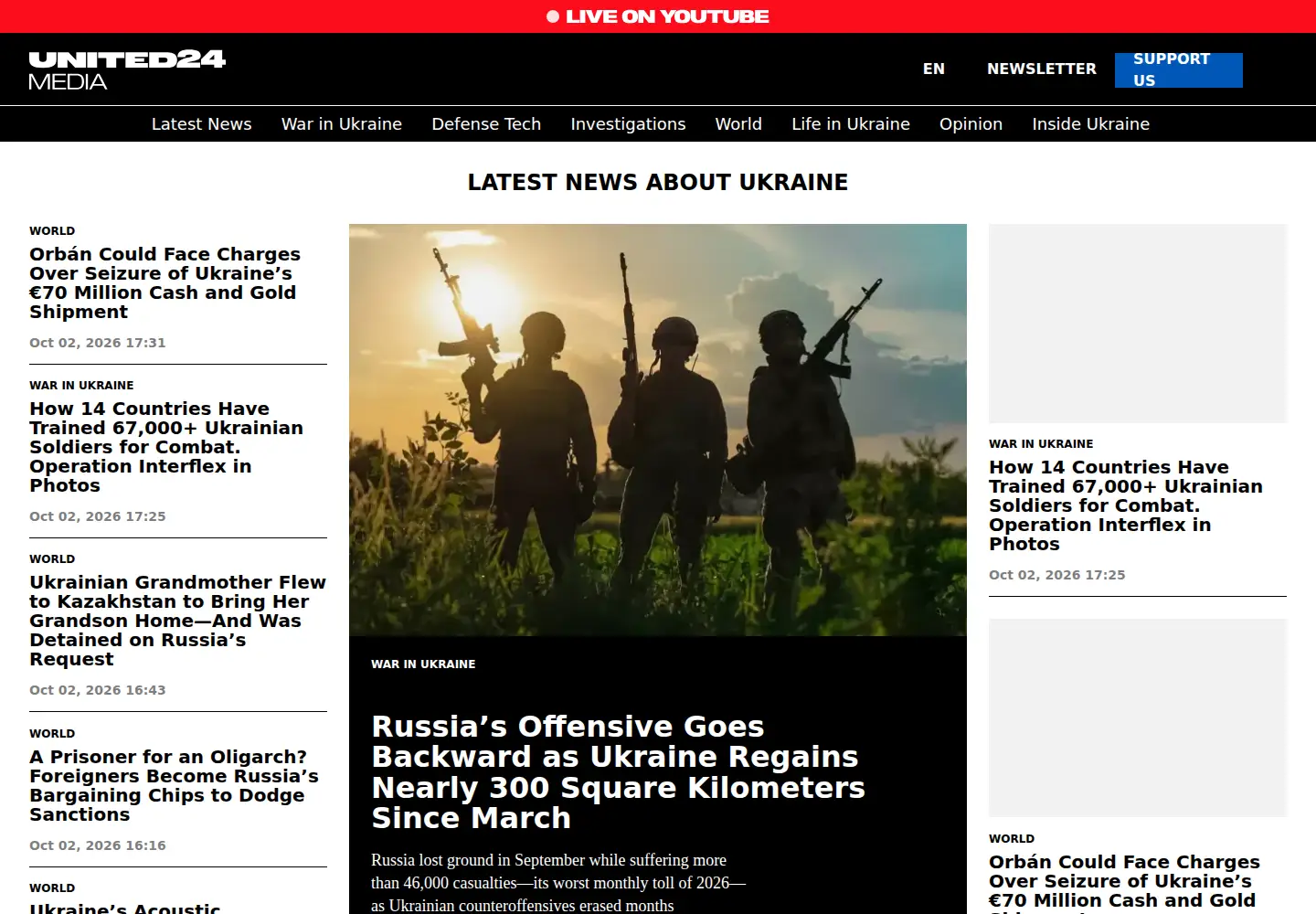Screenshot of united24media.com