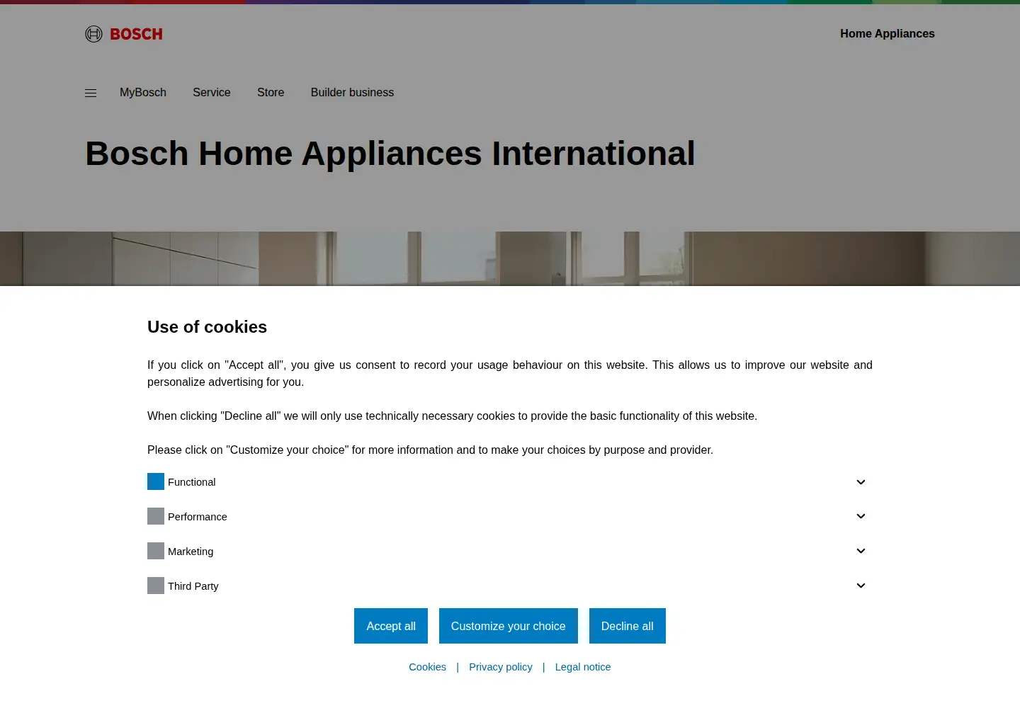 Screenshot of bosch-home.com