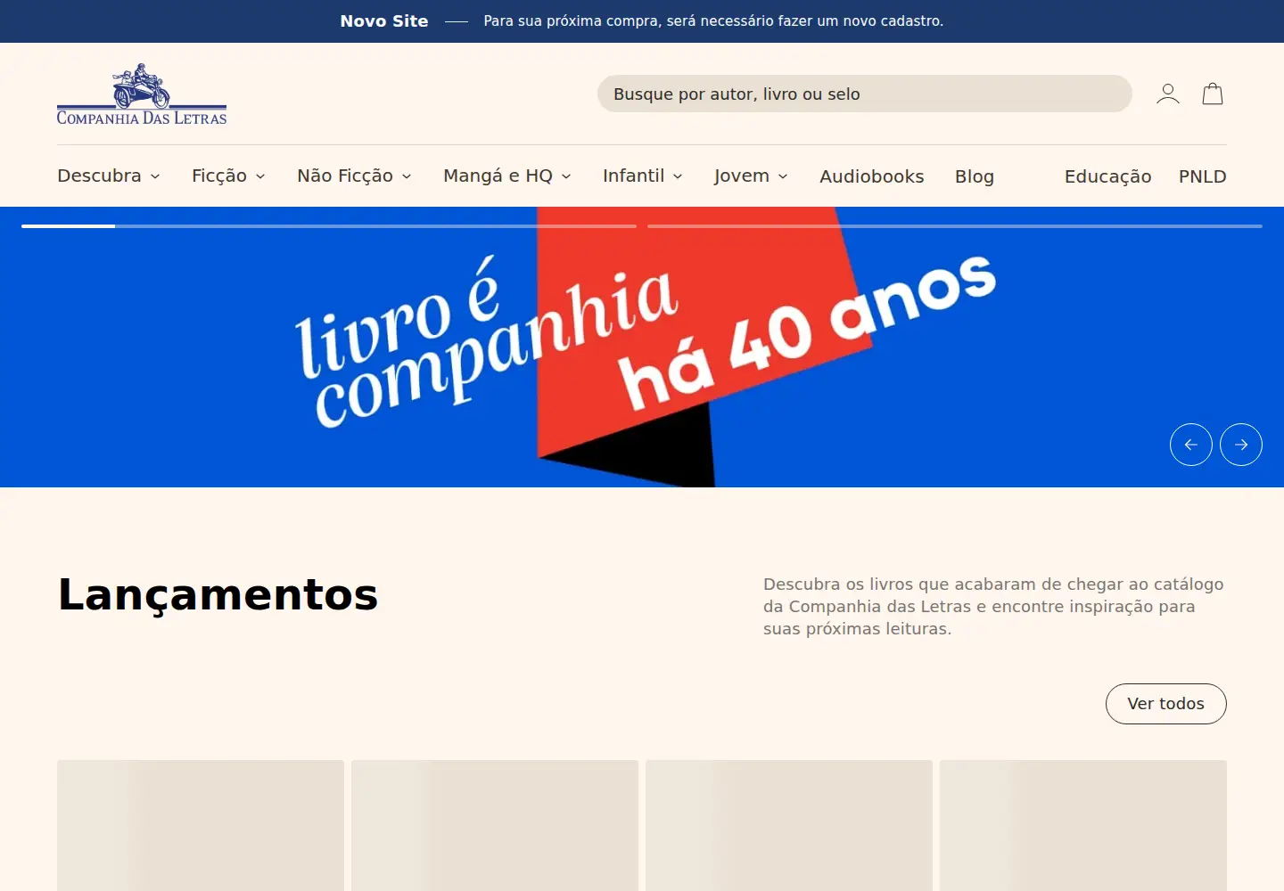 Screenshot of companhiadasletras.com.br