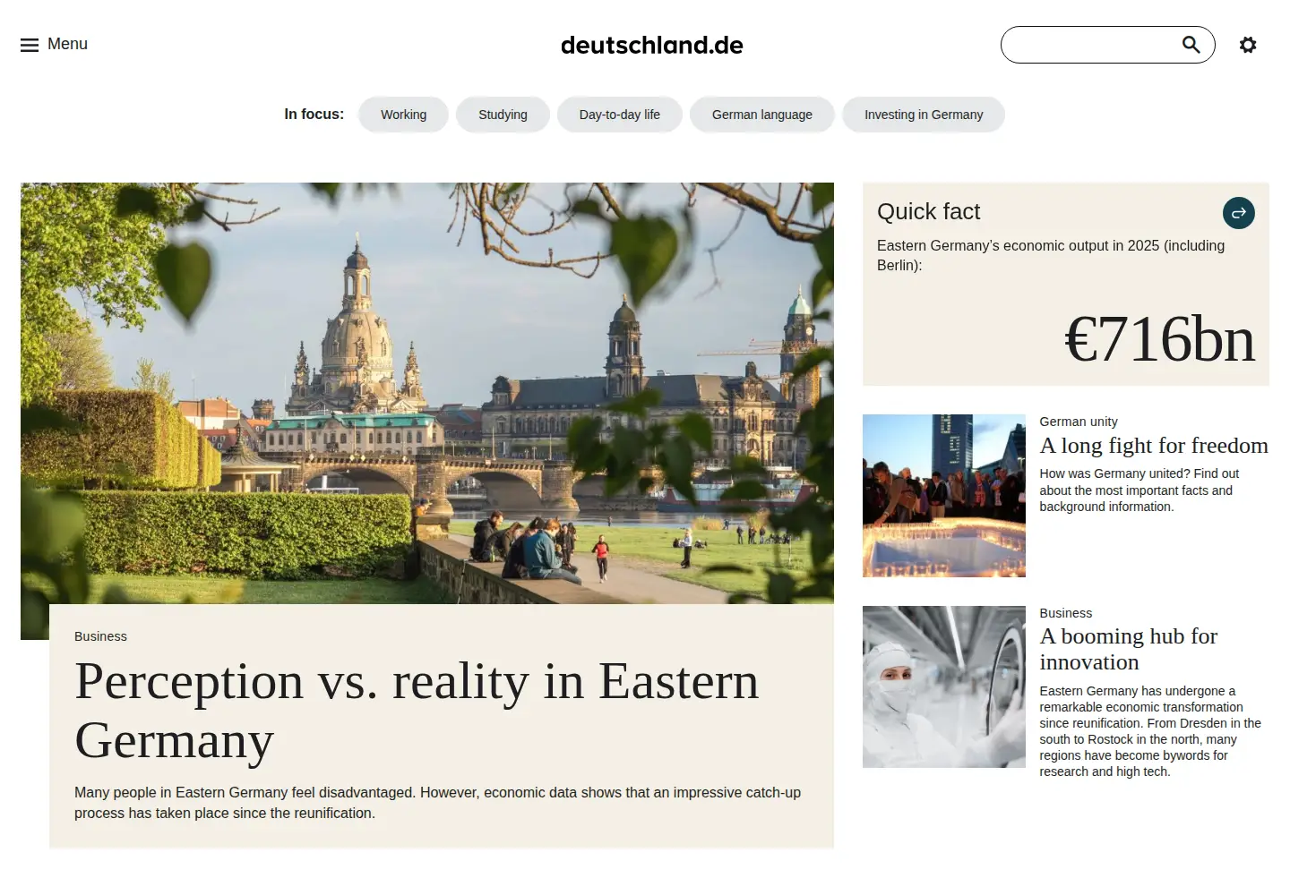 Screenshot of deutschland.de