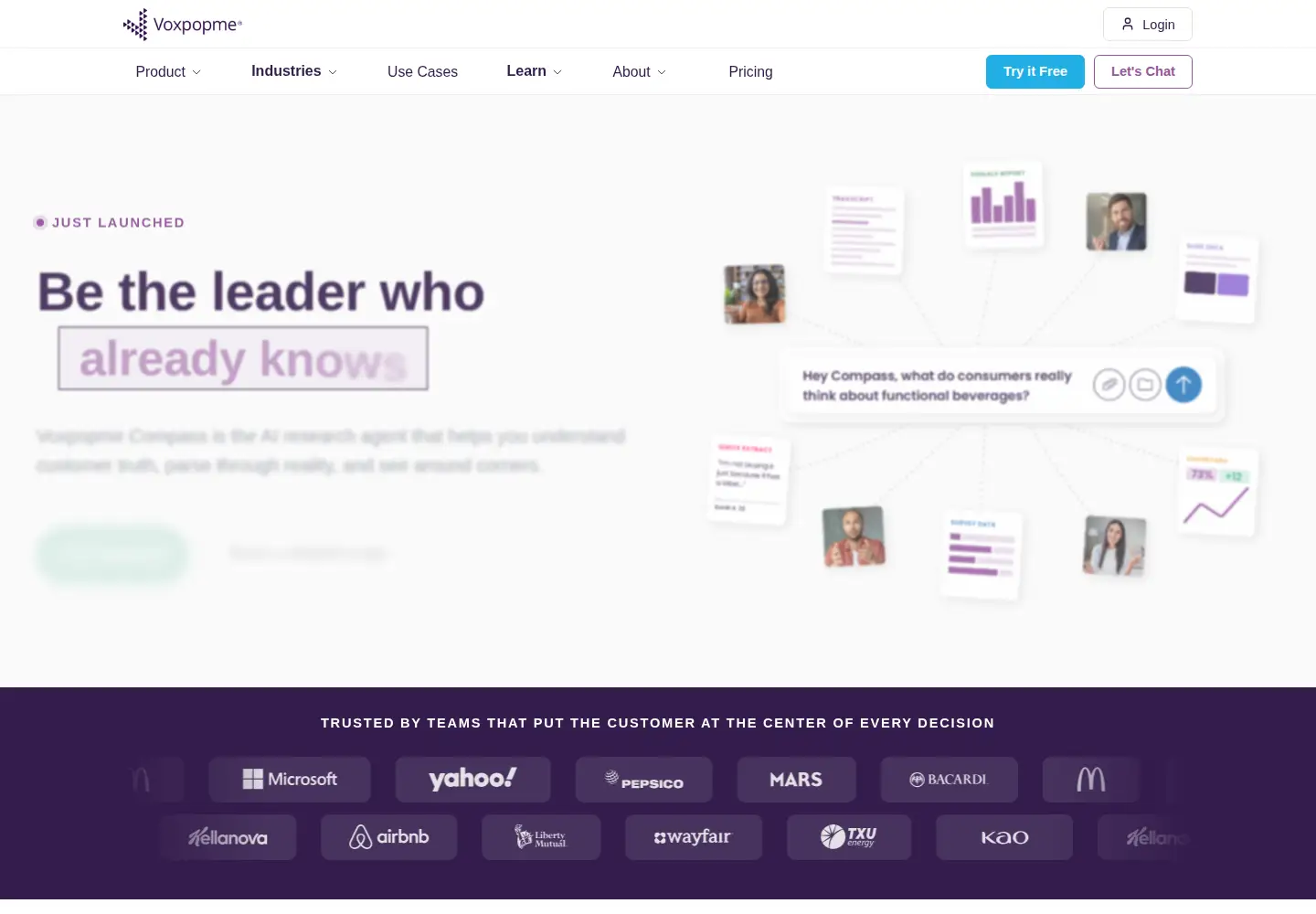 Screenshot of voxpopme.com