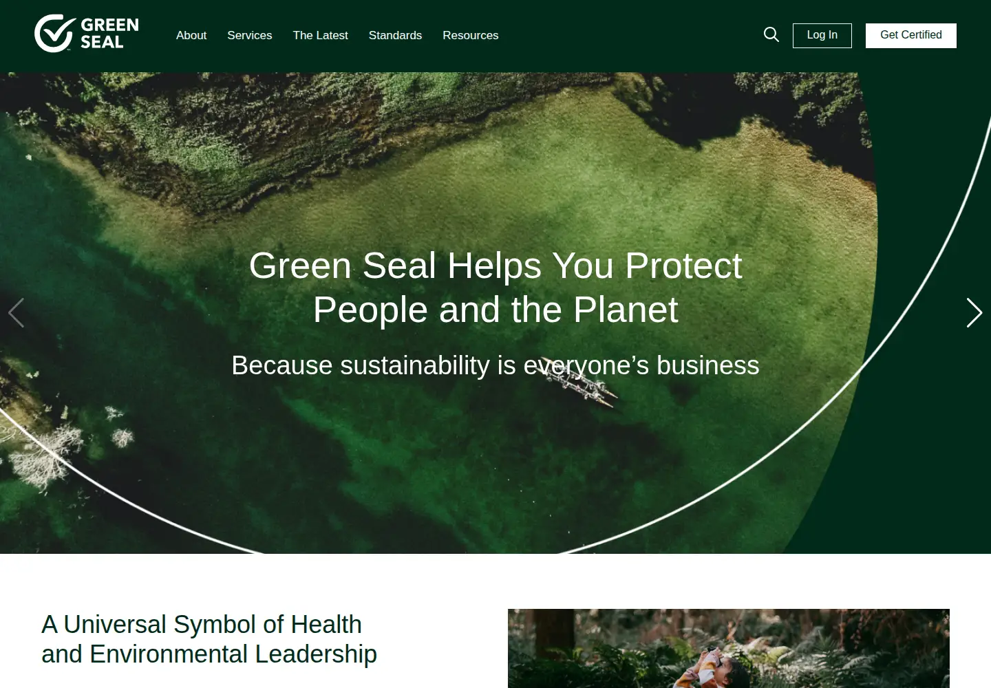 Screenshot of greenseal.org