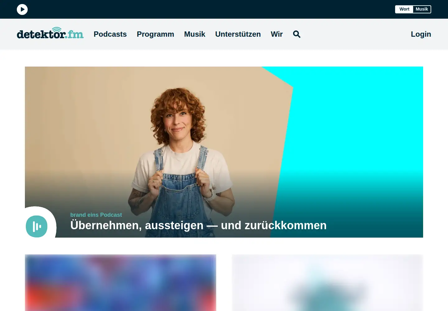 Screenshot of detektor.fm