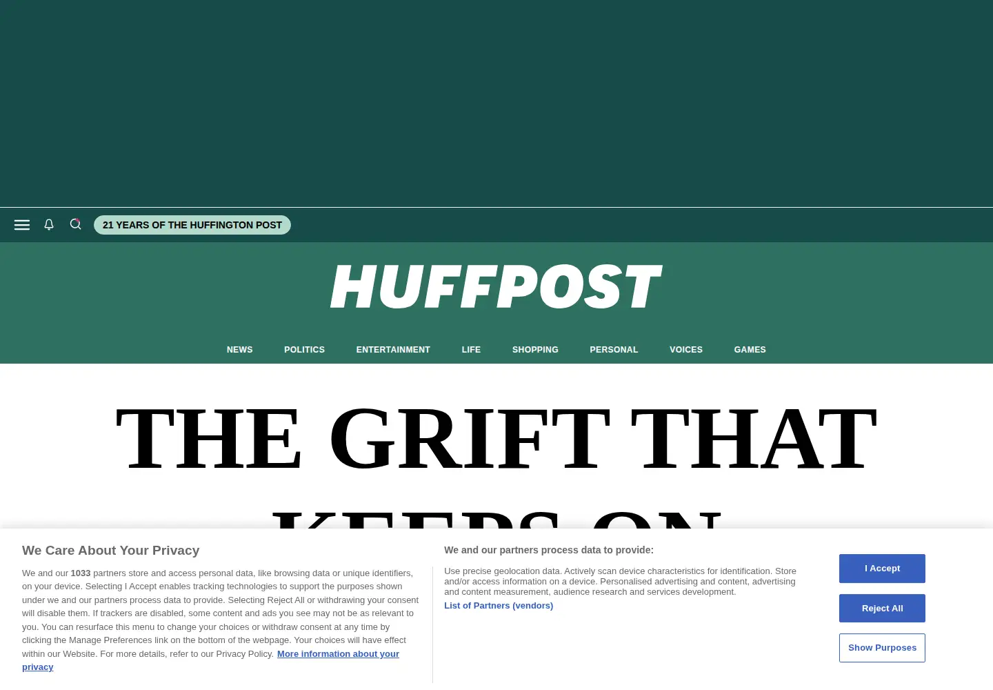 Screenshot of huffingtonpost.de