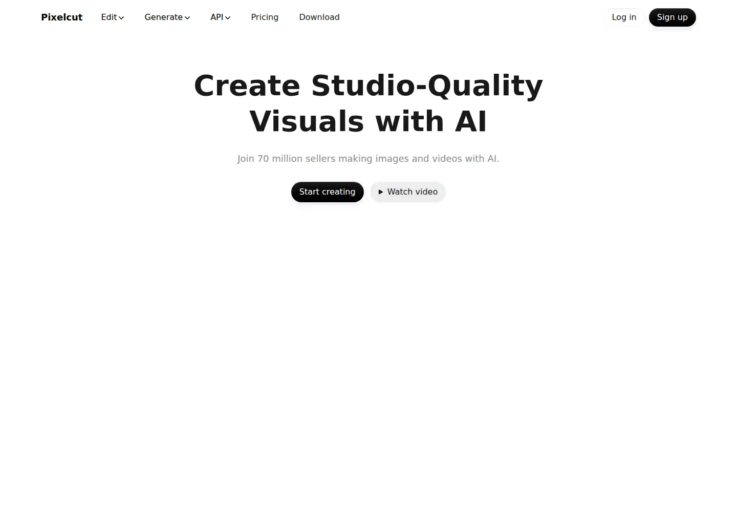 Screenshot of pixelcut.ai