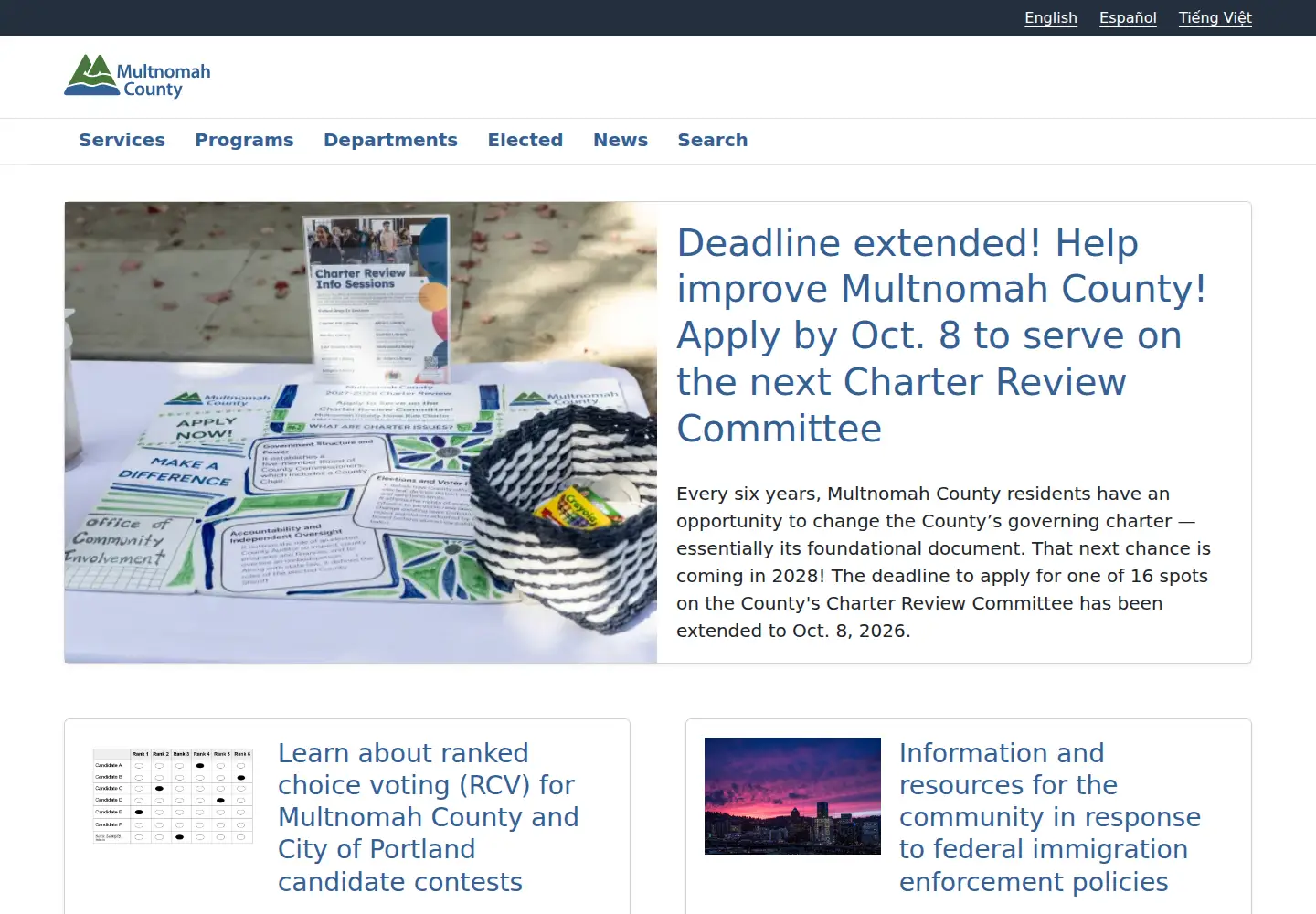 Screenshot of multco.us