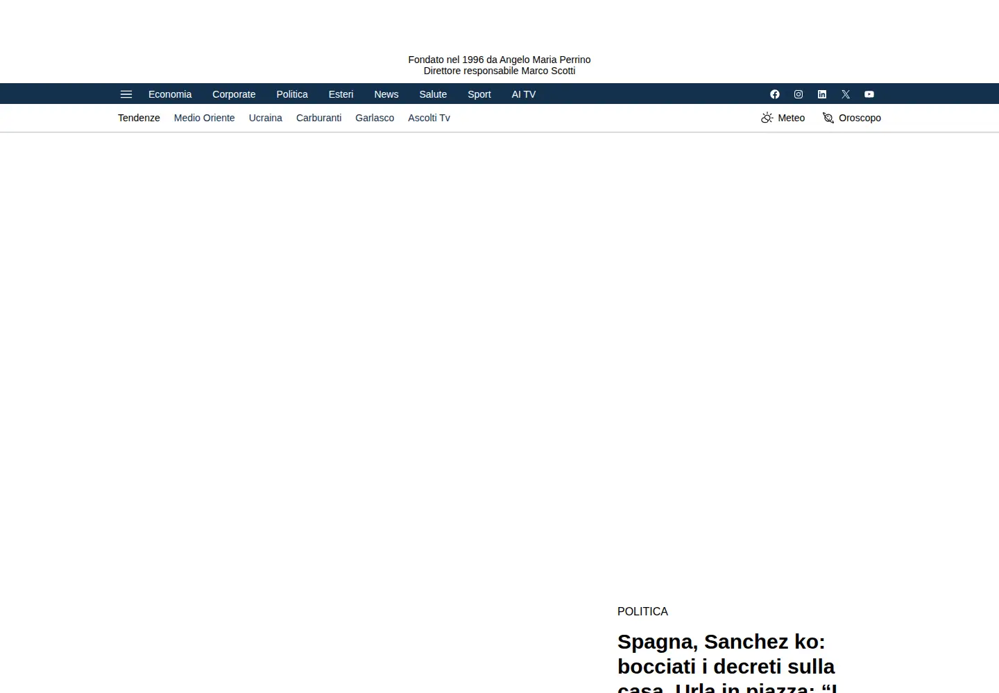 Screenshot of affaritaliani.it