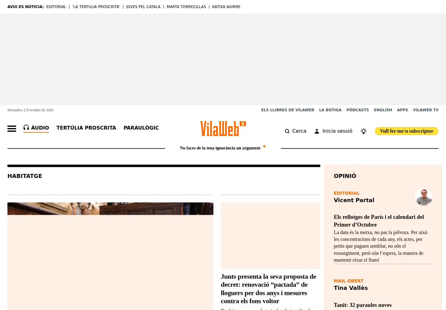 Screenshot of vilaweb.cat