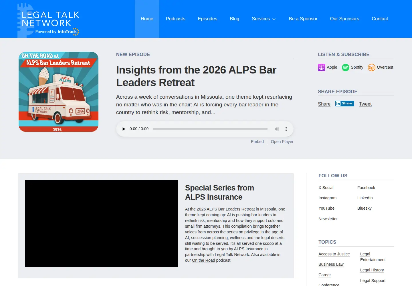 Screenshot of legaltalknetwork.com