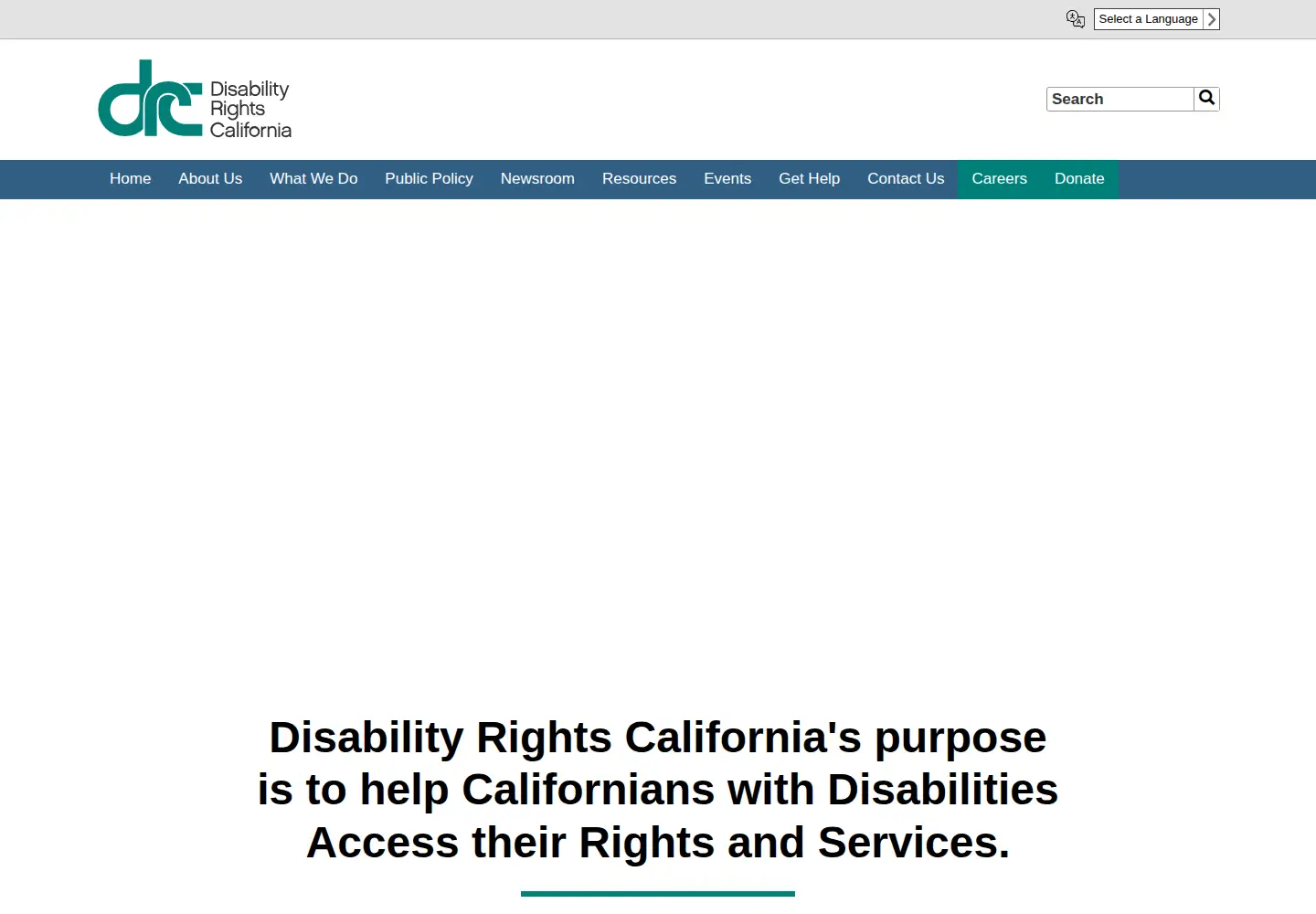 Screenshot of disabilityrightsca.org