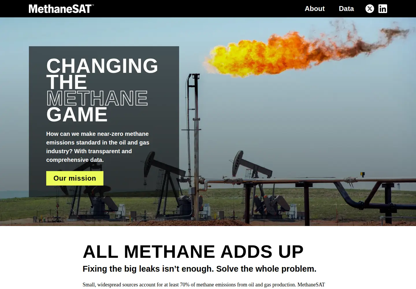 Screenshot of methanesat.org