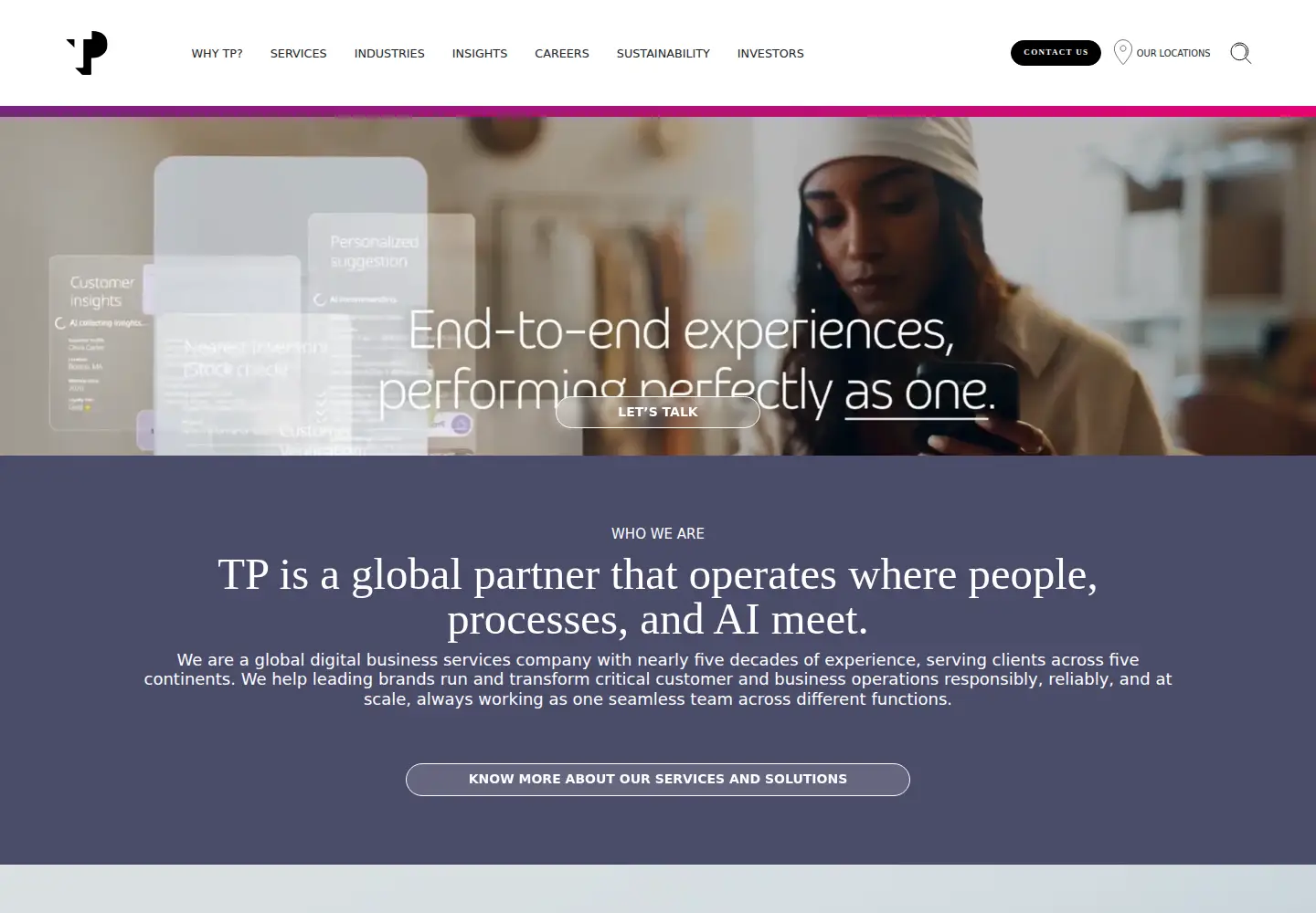 Screenshot of teleperformance.com