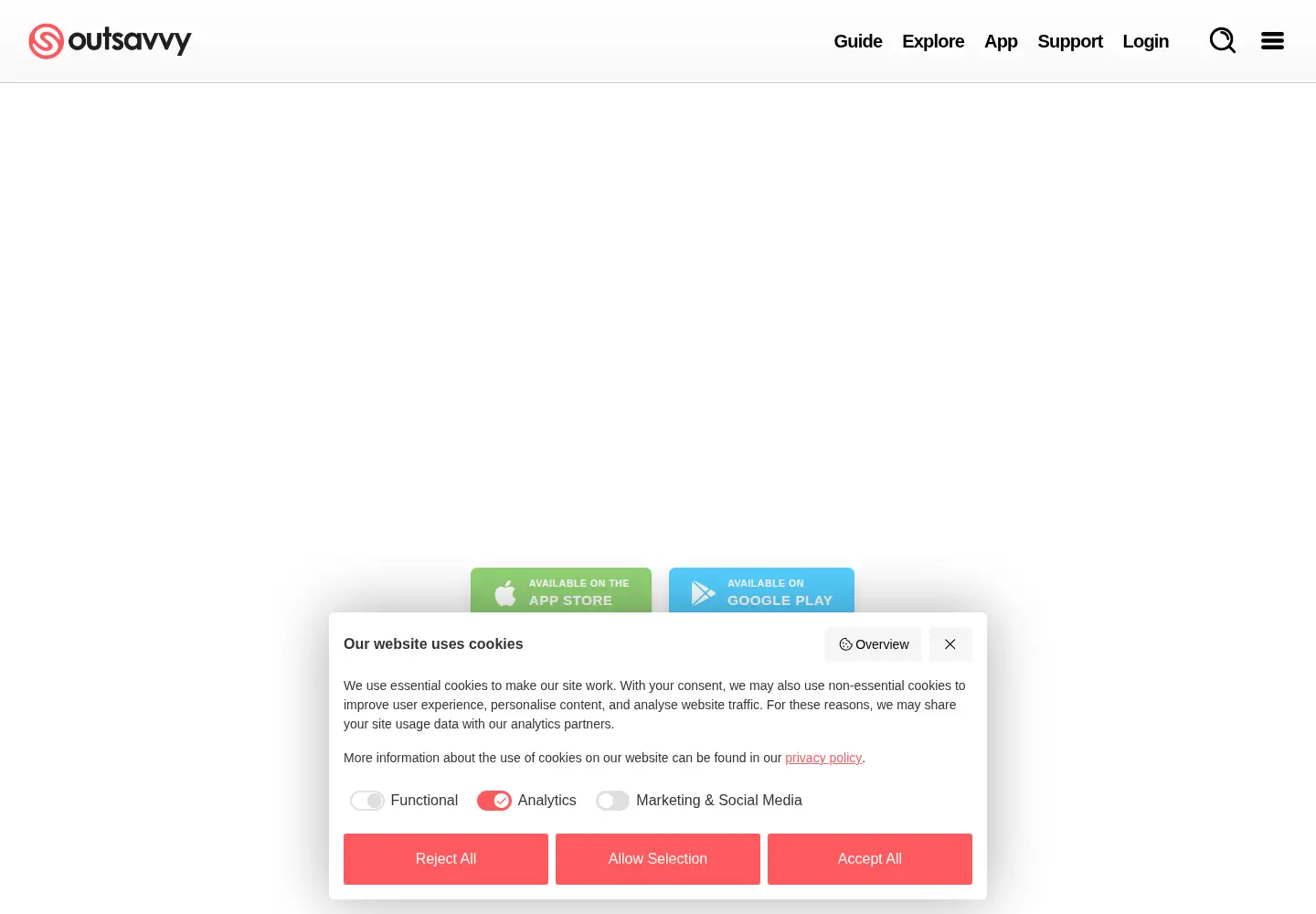 Screenshot of outsavvy.com