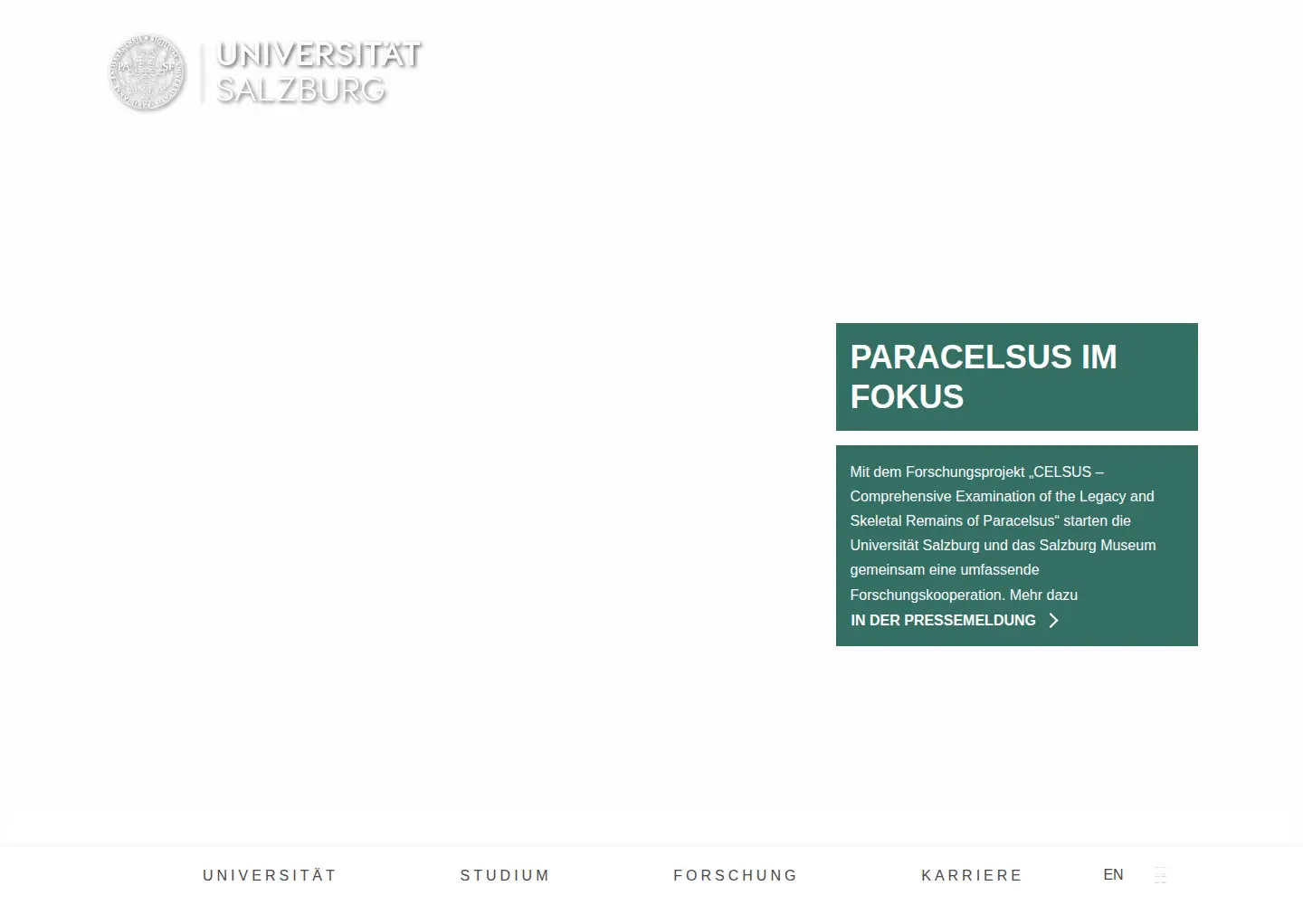 Screenshot of plus.ac.at