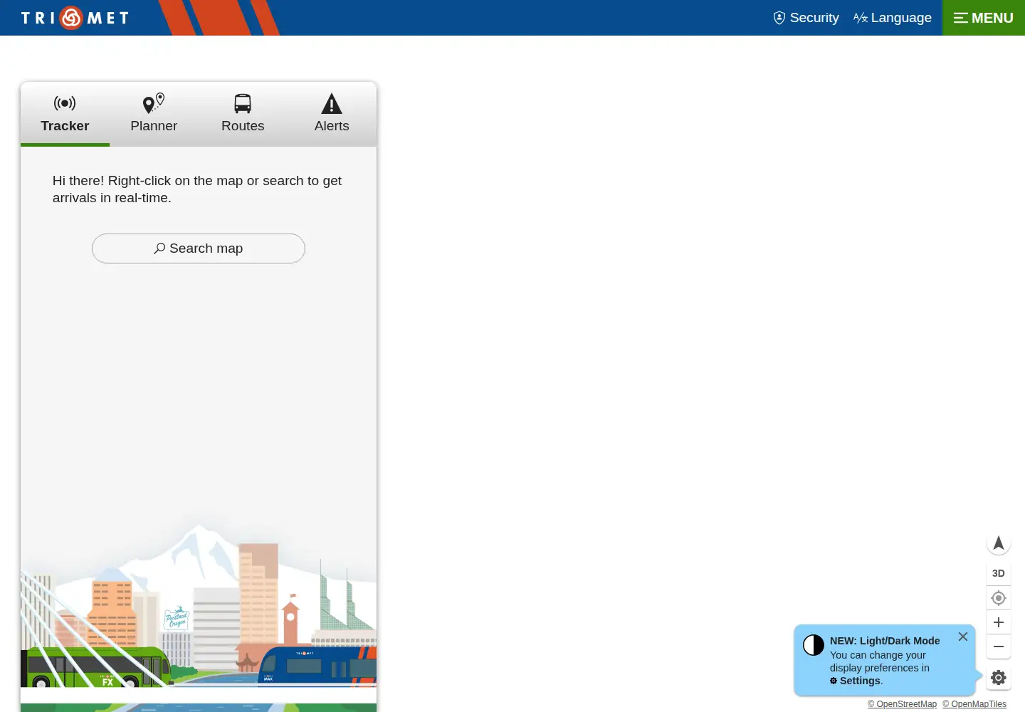 Screenshot of trimet.org