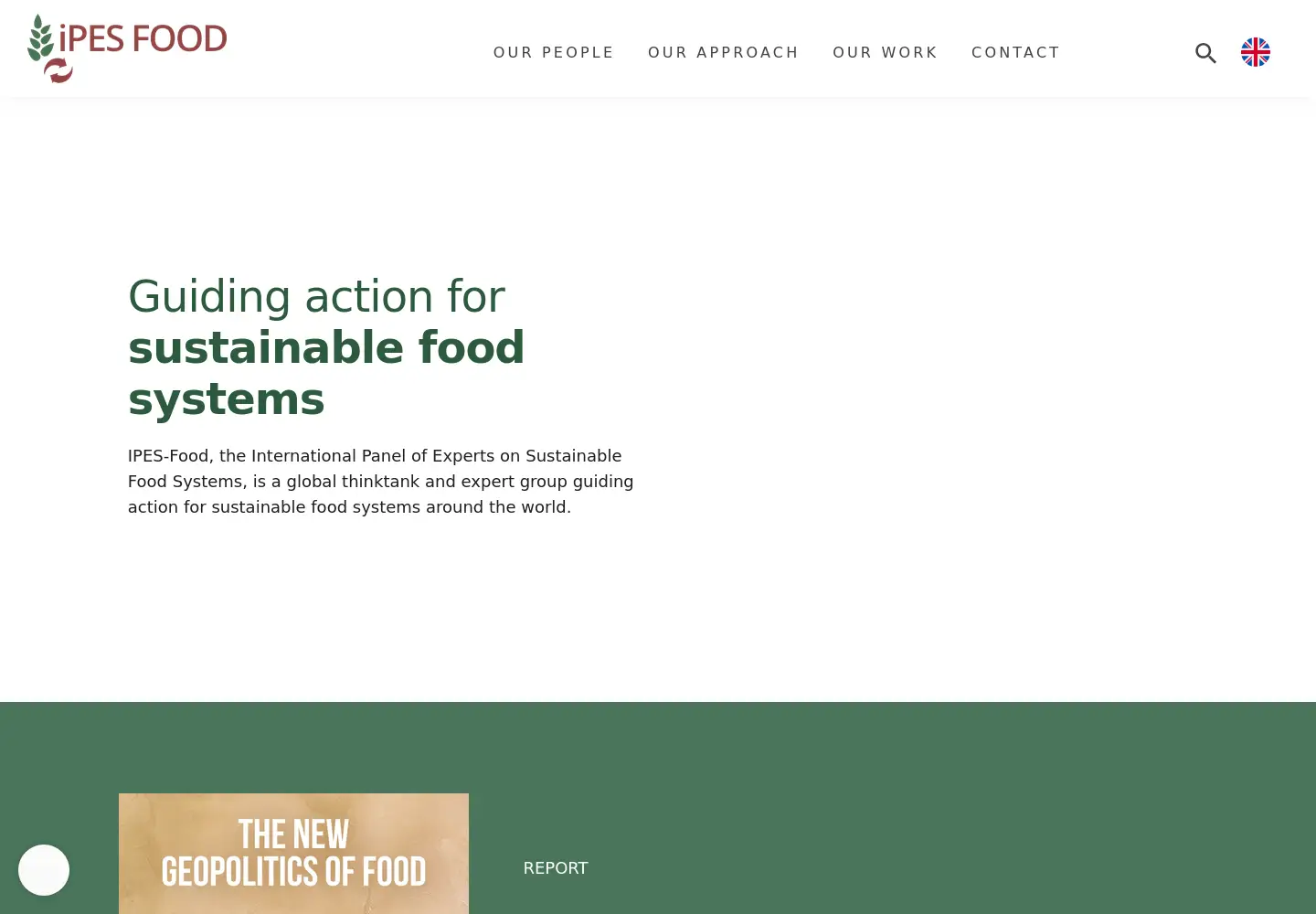 Screenshot of ipes-food.org