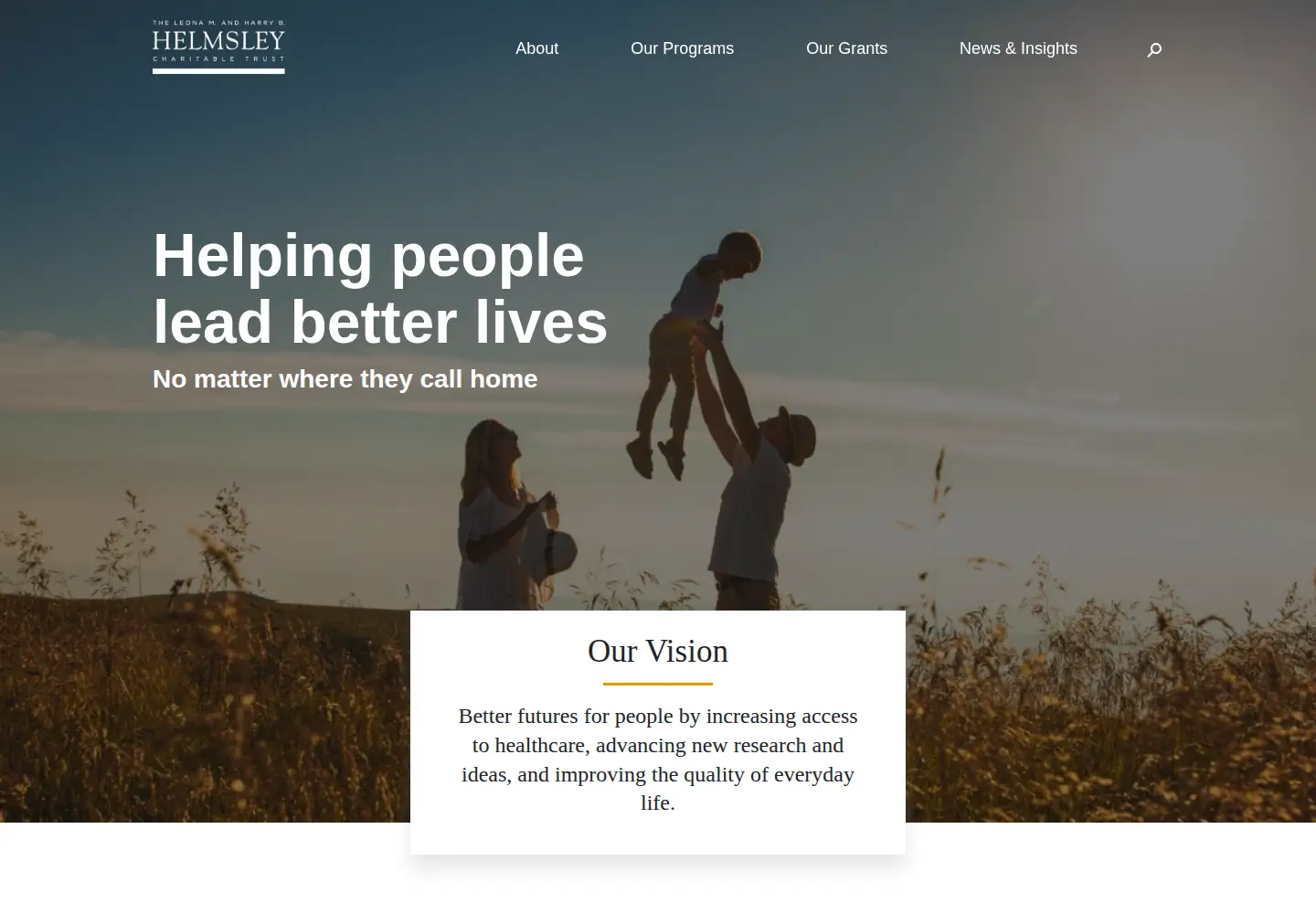 Screenshot of helmsleytrust.org