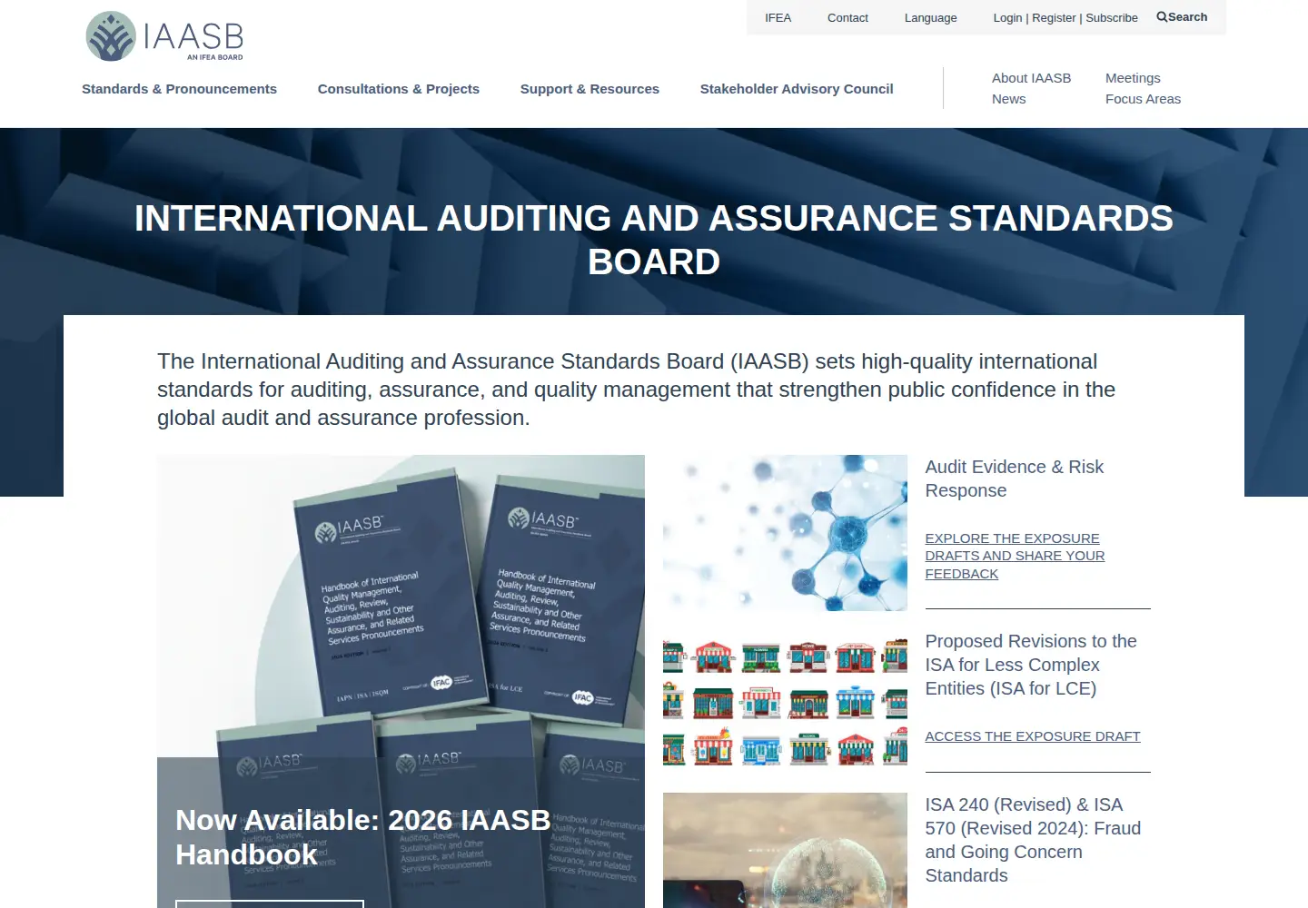 Screenshot of iaasb.org