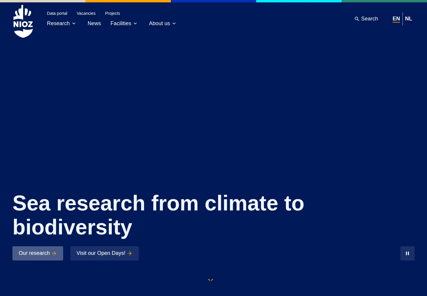 Screenshot of nioz.nl