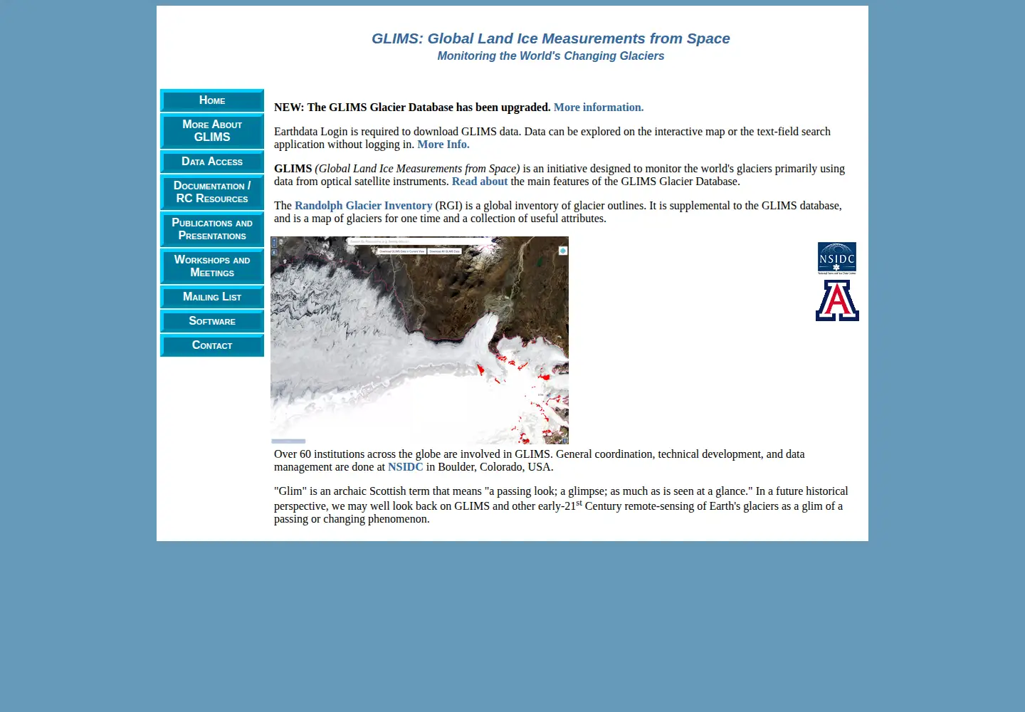 Screenshot of glims.org