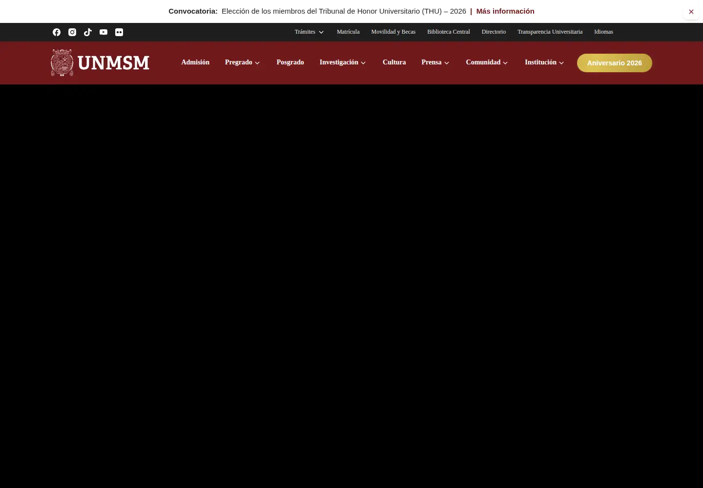Screenshot of unmsm.edu.pe