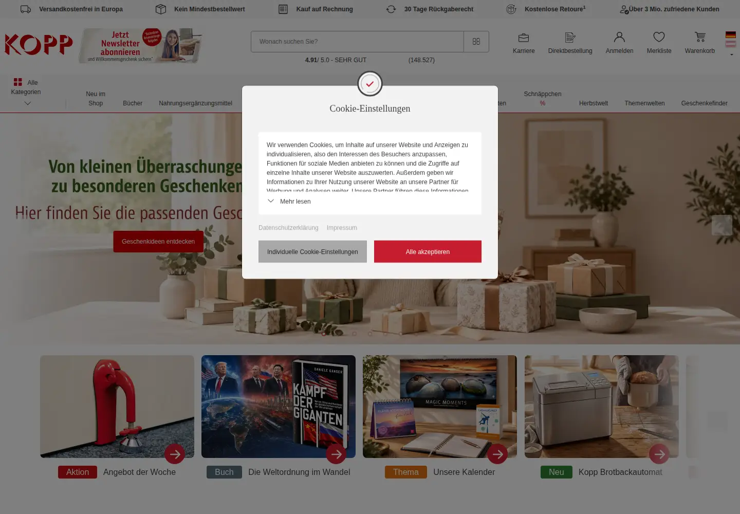 Screenshot of kopp-verlag.de