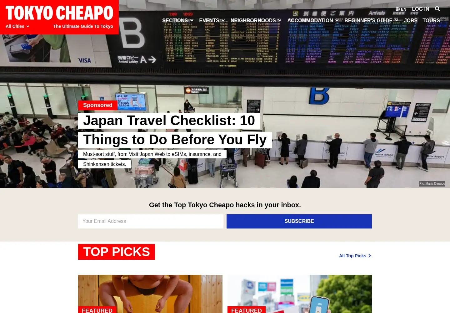Screenshot of tokyocheapo.com
