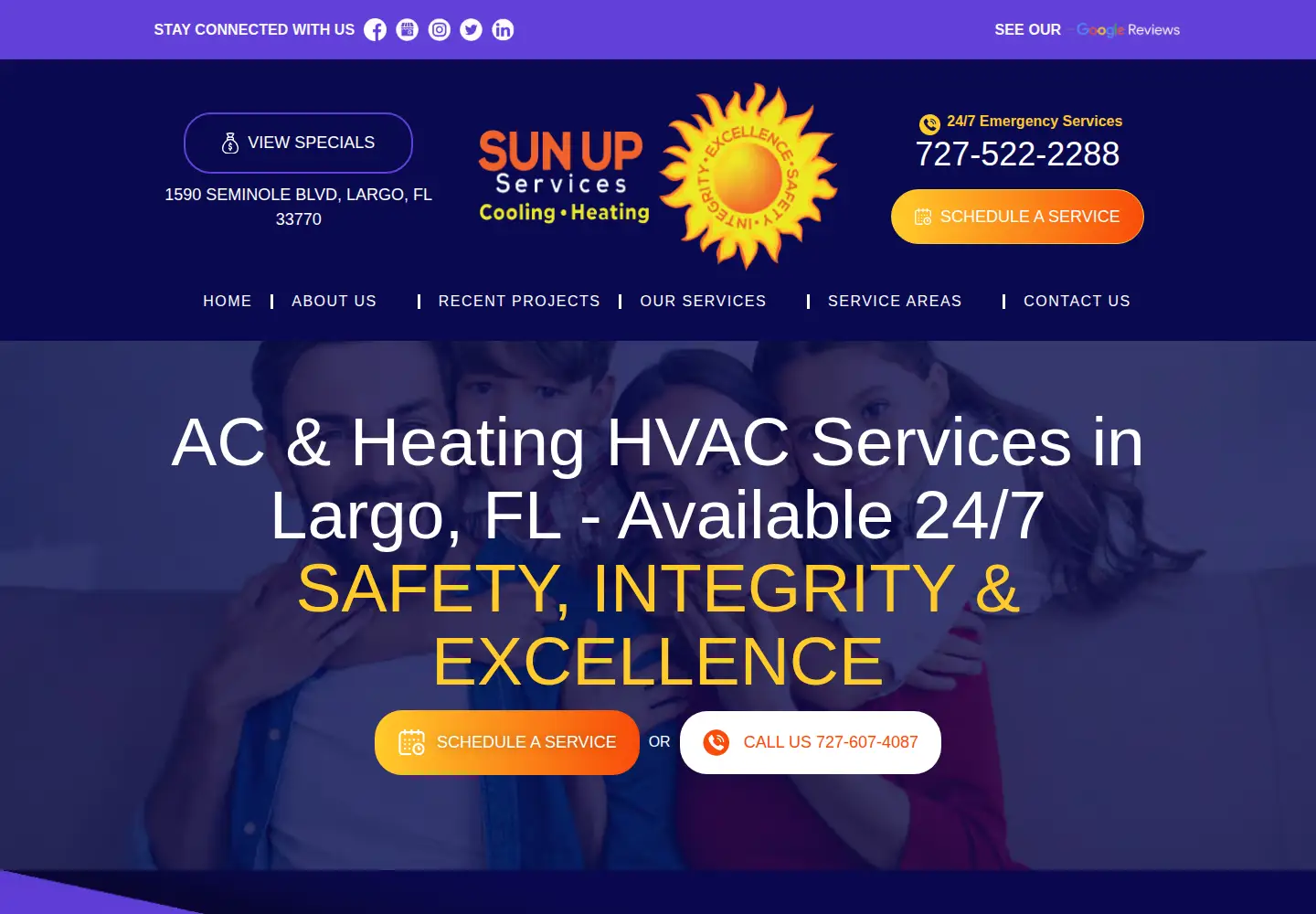 Screenshot of sunupservices.com
