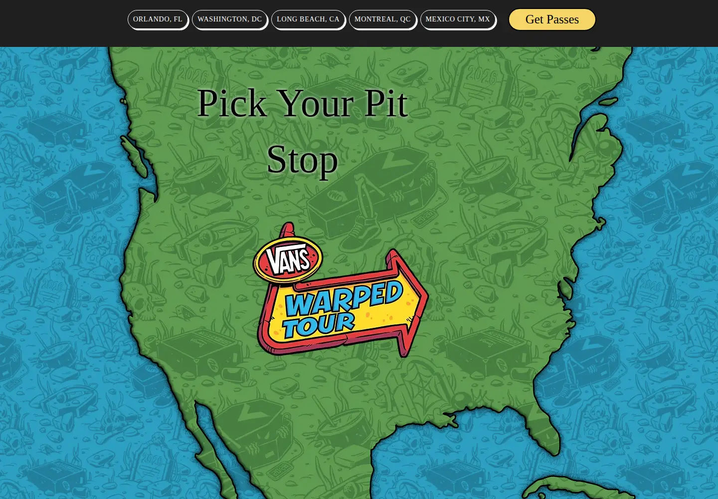 Screenshot of vanswarpedtour.com