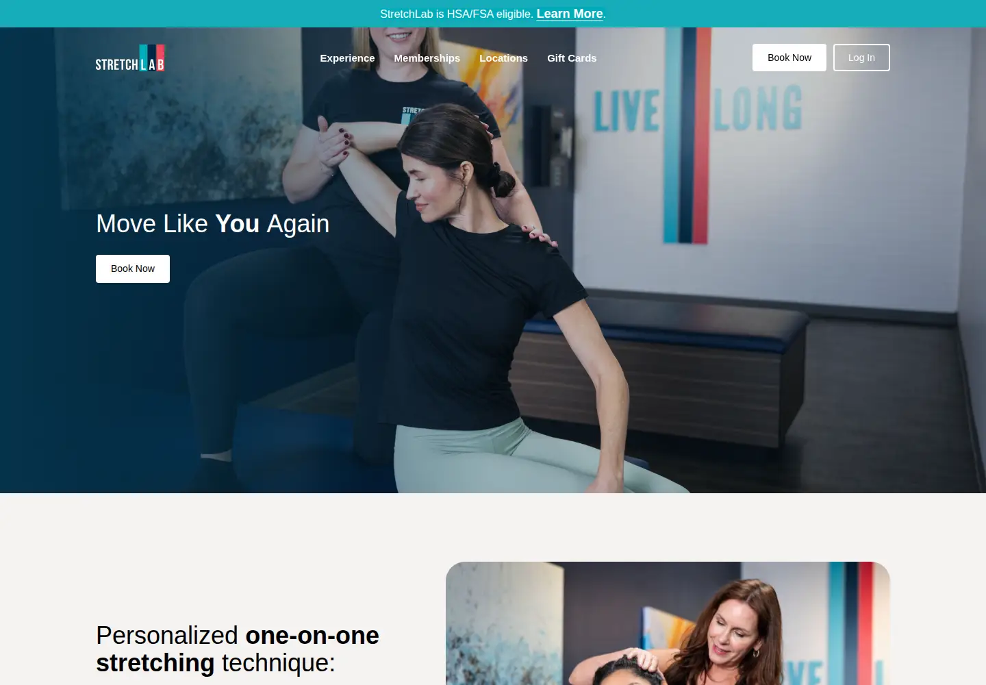Screenshot of stretchlab.com