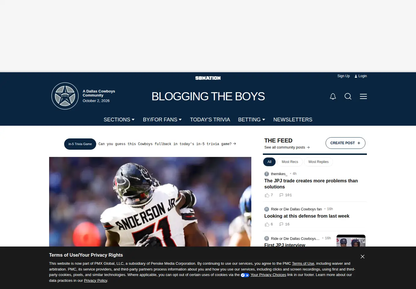 Screenshot of bloggingtheboys.com