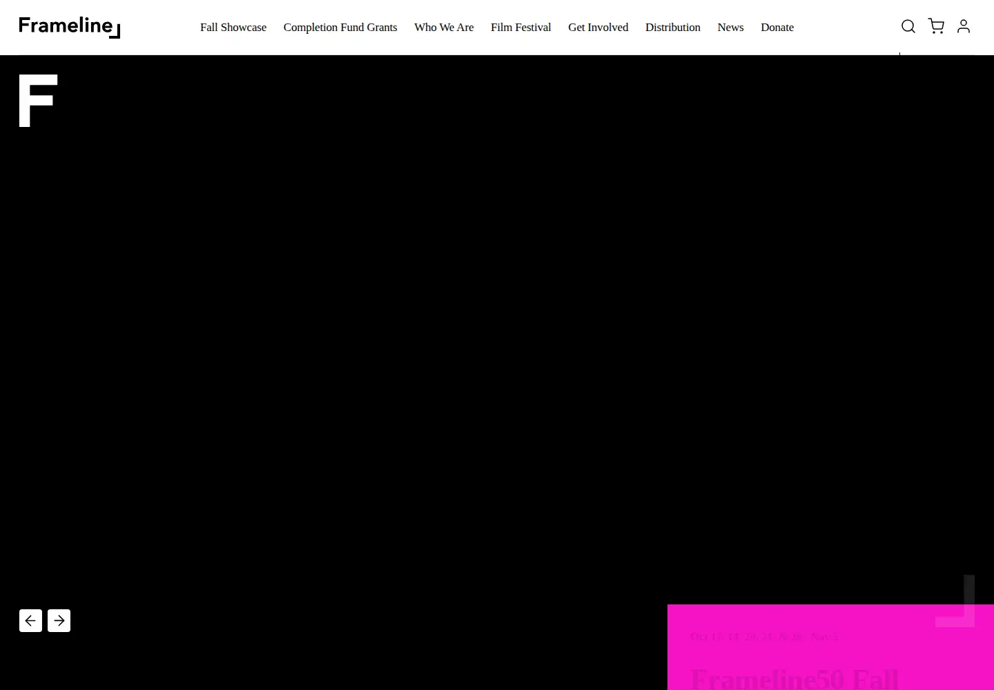 Screenshot of frameline.org