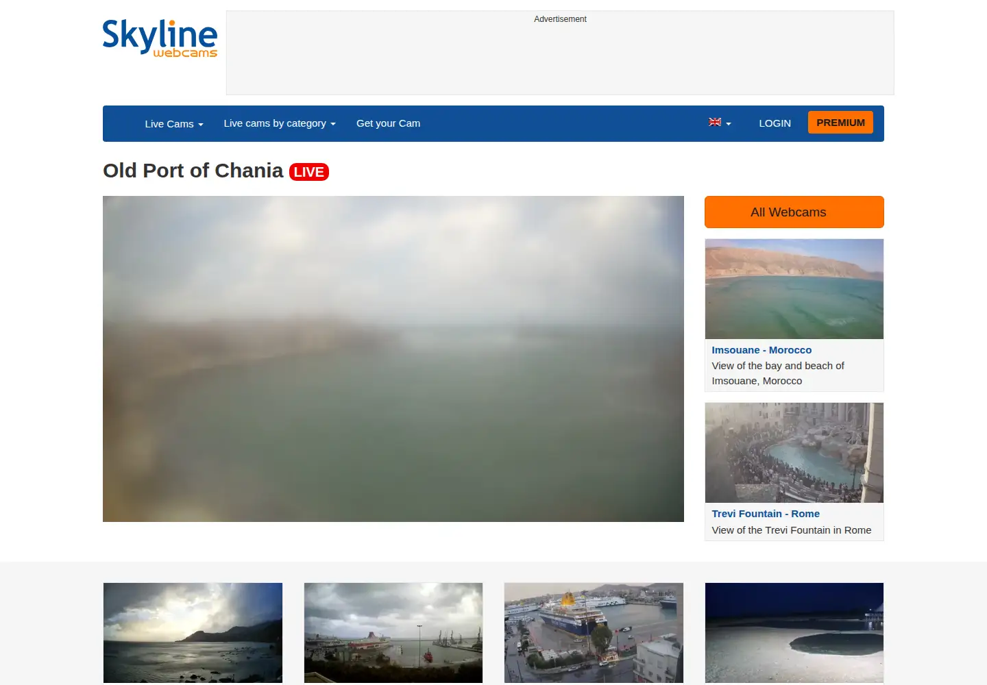 Screenshot of skylinewebcams.com